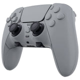 eXtremeRate New Hope Gray Full Set Housing Shell with Buttons Touchpad Cover Compatible with ps5 Edge Controller, Custom Replacement Decorative Trim Shell Front Back Plates Compatible with ps5 Edge Controller - QRHEGP005