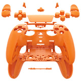 eXtremeRate Orange Full Set Housing Shell with Buttons Touchpad Cover Compatible with ps5 Edge Controller, Custom Replacement Decorative Trim Shell Front Back Plates Compatible with ps5 Edge Controller - QRHEGP002