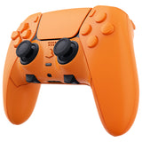 eXtremeRate Orange Full Set Housing Shell with Buttons Touchpad Cover Compatible with ps5 Edge Controller, Custom Replacement Decorative Trim Shell Front Back Plates Compatible with ps5 Edge Controller - QRHEGP002