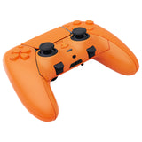 eXtremeRate Orange Full Set Housing Shell with Buttons Touchpad Cover Compatible with ps5 Edge Controller, Custom Replacement Decorative Trim Shell Front Back Plates Compatible with ps5 Edge Controller - QRHEGP002