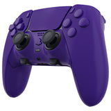 eXtremeRate Purple Full Set Housing Shell with Buttons Touchpad Cover Compatible with ps5 Edge Controller, Custom Replacement Decorative Trim Shell Front Back Plates Compatible with ps5 Edge Controller - QRHEGP004