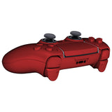 eXtremeRate Scarlet Red Full Set Housing Shell with Buttons Touchpad Cover Compatible with ps5 Edge Controller, Custom Replacement Decorative Trim Shell Front Back Plates Compatible with ps5 Edge Controller - QRHEGP001