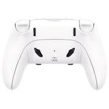 eXtremeRate White Full Set Housing Shell with Buttons Touchpad Cover Compatible with ps5 Edge Controller, Custom Replacement Decorative Trim Shell Front Back Plates Compatible with ps5 Edge Controller - QRHEGP007