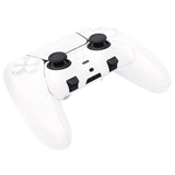 eXtremeRate White Full Set Housing Shell with Buttons Touchpad Cover Compatible with ps5 Edge Controller, Custom Replacement Decorative Trim Shell Front Back Plates Compatible with ps5 Edge Controller - QRHEGP007