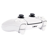 eXtremeRate White Full Set Housing Shell with Buttons Touchpad Cover Compatible with ps5 Edge Controller, Custom Replacement Decorative Trim Shell Front Back Plates Compatible with ps5 Edge Controller - QRHEGP007