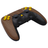 eXtremeRate Wood Grain Full Set Housing Shell with Buttons Touchpad Cover Compatible with ps5 Edge Controller, Custom Replacement Decorative Trim Shell Front Back Plates Compatible with ps5 Edge Controller - QRHEGS001