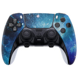 eXtremeRate Blue Nebula Left Right Front Housing Shell with Touchpad Compatible with ps5 Edge Controller, DIY Replacement Faceplate Shell Custom Touch Pad Cover Compatible with ps5 Edge Controller - MLREGT005