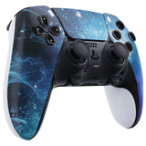 eXtremeRate Blue Nebula Left Right Front Housing Shell with Touchpad Compatible with ps5 Edge Controller, DIY Replacement Faceplate Shell Custom Touch Pad Cover Compatible with ps5 Edge Controller - MLREGT005