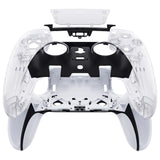 eXtremeRate Clear Left Right Front Housing Shell with Touchpad Compatible with ps5 Edge Controller, DIY Replacement Faceplate Shell Custom Touch Pad Cover Compatible with ps5 Edge Controller - MLREGM002