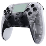 eXtremeRate Clear Left Right Front Housing Shell with Touchpad Compatible with ps5 Edge Controller, DIY Replacement Faceplate Shell Custom Touch Pad Cover Compatible with ps5 Edge Controller - MLREGM002