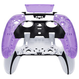 eXtremeRate Clear Atomic Purple Left Right Front Housing Shell with Touchpad Compatible with ps5 Edge Controller, DIY Replacement Faceplate Shell Custom Touch Pad Cover Compatible with ps5 Edge Controller - MLREGM001