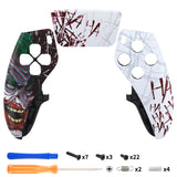 eXtremeRate Clown HAHAHA Left Right Front Housing Shell with Touchpad Compatible with ps5 Edge Controller, DIY Replacement Faceplate Shell Custom Touch Pad Cover Compatible with ps5 Edge Controller - MLREGT002