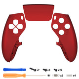 eXtremeRate Scarlet Red Left Right Front Housing Shell with Touchpad Compatible with ps5 Edge Controller, DIY Replacement Faceplate Shell Custom Touch Pad Cover Compatible with ps5 Edge Controller - MLREGP001