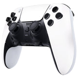 eXtremeRate White Left Right Front Housing Shell with Touchpad Compatible with ps5 Edge Controller, DIY Replacement Faceplate Shell Custom Touch Pad Cover Compatible with ps5 Edge Controller - MLREGP007