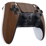 eXtremeRate Wood Grain Left Right Front Housing Shell with Touchpad Compatible with ps5 Edge Controller, DIY Replacement Faceplate Shell Custom Touch Pad Cover Compatible with ps5 Edge Controller - MLREGS001