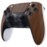 eXtremeRate Wood Grain Left Right Front Housing Shell with Touchpad Compatible with ps5 Edge Controller, DIY Replacement Faceplate Shell Custom Touch Pad Cover Compatible with ps5 Edge Controller - MLREGS001