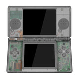 eXtremeRate Clear Black Replacement Full Housing Shell for Nintendo DS Lite, Custom Handheld Console Case Cover with Buttons, Screen Lens for Nintendo DS Lite NDSL - Console NOT Included - DSLM5008