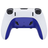 eXtremeRate Blue Top Bottom Decorative Trim Shell Compatible with ps5 Edge Controller DIY Replacement Front Back Clip Shell, Custom Plates Cover Compatible with ps5 Edge Controller - CXQEGP003