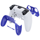 eXtremeRate Blue Top Bottom Decorative Trim Shell Compatible with ps5 Edge Controller DIY Replacement Front Back Clip Shell, Custom Plates Cover Compatible with ps5 Edge Controller - CXQEGP003