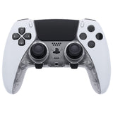 eXtremeRate Clear Top Bottom Decorative Trim Shell Compatible with ps5 Edge Controller DIY Replacement Front Back Clip Shell, Custom Plates Cover Compatible with ps5 Edge Controller - CXQEGM002