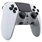 eXtremeRate New Hope Gray Top Bottom Decorative Trim Shell Compatible with ps5 Edge Controller DIY Replacement Front Back Clip Shell, Custom Plates Cover Compatible with ps5 Edge Controller - CXQEGP005