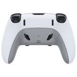 eXtremeRate New Hope Gray Top Bottom Decorative Trim Shell Compatible with ps5 Edge Controller DIY Replacement Front Back Clip Shell, Custom Plates Cover Compatible with ps5 Edge Controller - CXQEGP005