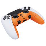 eXtremeRate Orange Top Bottom Decorative Trim Shell Compatible with ps5 Edge Controller DIY Replacement Front Back Clip Shell, Custom Plates Cover Compatible with ps5 Edge Controller - CXQEGP002