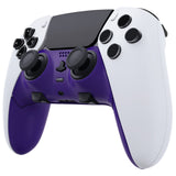 eXtremeRate Purple Top Bottom Decorative Trim Shell Compatible with ps5 Edge Controller DIY Replacement Front Back Clip Shell, Custom Plates Cover Compatible with ps5 Edge Controller - CXQEGP004