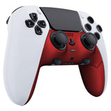 eXtremeRate Scarlet Red Top Bottom Decorative Trim Shell Compatible with ps5 Edge Controller DIY Replacement Front Back Clip Shell, Custom Plates Cover Compatible with ps5 Edge Controller - CXQEGP001