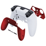 eXtremeRate Scarlet Red Top Bottom Decorative Trim Shell Compatible with ps5 Edge Controller DIY Replacement Front Back Clip Shell, Custom Plates Cover Compatible with ps5 Edge Controller - CXQEGP001