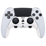 eXtremeRate White Top Bottom Decorative Trim Shell Compatible with ps5 Edge Controller DIY Replacement Front Back Clip Shell, Custom Plates Cover Compatible with ps5 Edge Controller - CXQEGP007