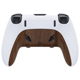 eXtremeRate Wood Grain Top Bottom Decorative Trim Shell Compatible with ps5 Edge Controller DIY Replacement Front Back Clip Shell, Custom Plates Cover Compatible with ps5 Edge Controller - CXQEGS001