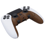 eXtremeRate Wood Grain Top Bottom Decorative Trim Shell Compatible with ps5 Edge Controller DIY Replacement Front Back Clip Shell, Custom Plates Cover Compatible with ps5 Edge Controller - CXQEGS001