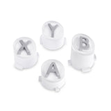 eXtremeRate Three-Tone Robot White & Clear & New Hope Gray ABXY Action Buttons with Classic Symbols for Xbox Series X & S Controller & Xbox One S/X & Xbox One Elite V1/V2 Controller - JDX3M009