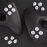 eXtremeRate Three-Tone Robot White & Clear & New Hope Gray ABXY Action Buttons with Classic Symbols for Xbox Series X & S Controller & Xbox One S/X & Xbox One Elite V1/V2 Controller - JDX3M009