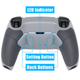 eXtremeRate Remappable Rise4 Remap Kit for PS5 Controller BDM-010/020 - Rubberized Classic Gray - YPFU6012