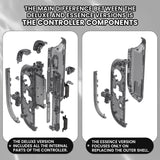 eXtremeRate D-Pad Version Replacement Full Set Shell Case with Buttons for Joycon 2 of Nintendo Switch 2 - Essence Version - Clear Slate Black - SXANTM002