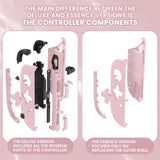 eXtremeRate D-Pad Version Replacement Full Set Shell Case with Buttons for Joycon 2 of Nintendo Switch 2 - Deluxe Version - Cherry Blossoms Pink - SZMNTM006