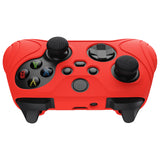 PlayVital Samurai Edition Passion Red Anti-slip Controller Grip Silicone Skin, Ergonomic Soft Rubber Protective Case Cover for Xbox Series S/X Controller with Black Thumb Stick Caps - WAX3014