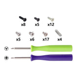 eXtremeRate Clear Atomic Purple Replacement ABXY Home Capture Plus Minus Keys Dpad L R ZL ZR Trigger for NS Switch Lite, Full Set Buttons Repair Kits with Tools for NS Switch Lite - HL408