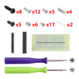 eXtremeRate Glitter Gradient Translucent Bluebell & Blue DIY Replacement Shell for Nintendo Switch Lite, NSL Handheld Controller Housing with Screen Protector, Custom Case Cover for Nintendo Switch Lite - DLP322