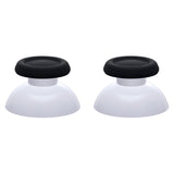 eXtremeRate Solid White & Black Dual-Color Replacement Thumbsticks for PS5 Controller, Custom Analog Stick Joystick Compatible with PS5, for PS4 All Model Controller - JPF638