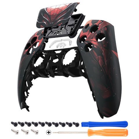 eXtremeRate Spider Armor Front Housing Shell Compatible with ps5 Controller BDM-010/020/030/040, DIY Replacement Shell Custom Touch Pad Cover Compatible with ps5 Controller - ZPFT1103G3