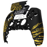 eXtremeRate The Great GOLDEN Wave Off Kanagawa - Black Front Housing Shell Compatible with ps5 Controller BDM-010/020/030/040/050, DIY Replacement Shell Custom Touch Pad Cover Compatible with ps5 Controller - ZPFT1094G3