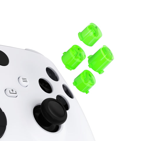 eXtremeRate Three-Tone Carmine Green & Clear ABXY Action Buttons with Classic Symbols for Xbox Series X & S Controller & Xbox One S/X & Xbox One Elite V1/V2 Controller - JDX3M014