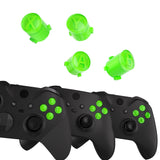 eXtremeRate Three-Tone Carmine Green & Clear ABXY Action Buttons with Classic Symbols for Xbox Series X & S Controller & Xbox One S/X & Xbox One Elite V1/V2 Controller - JDX3M014