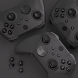 eXtremeRate Three-Tone Black & Clear & Classic Gray ABXY Action Buttons with Classic Symbols for Xbox Series X & S Controller & Xbox One S/X & Xbox One Elite V1/V2 Controller - JDX3M019