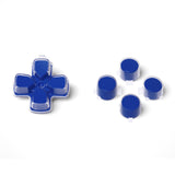 eXtremeRate Two-Tone Blue & Clear Custom Dpad Action Buttons Replacement No Letter Imprint D-pad Face Buttons Compatible with ps5 Controller - JPFG005