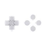 eXtremeRate Two-Tone New Hope Gray & Clear Custom Dpad Action Buttons Replacement No Letter Imprint D-pad Face Buttons Compatible with ps5 Controller - JPFG008