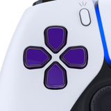 eXtremeRate Two-Tone Purple & Clear Custom Dpad Action Buttons Replacement No Letter Imprint D-pad Face Buttons Compatible with ps5 Controller - JPFG006